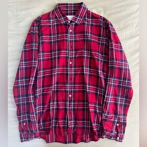 Sandro Plaid Button Up Long Sleeve Shirt